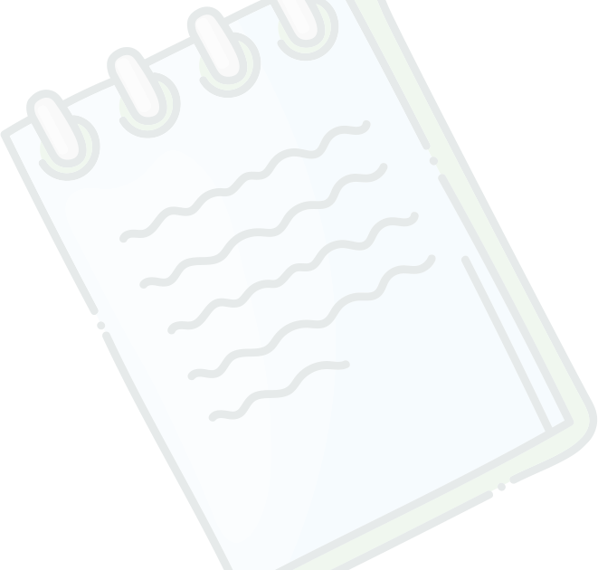 A cartoon of a notebook with lines on it.